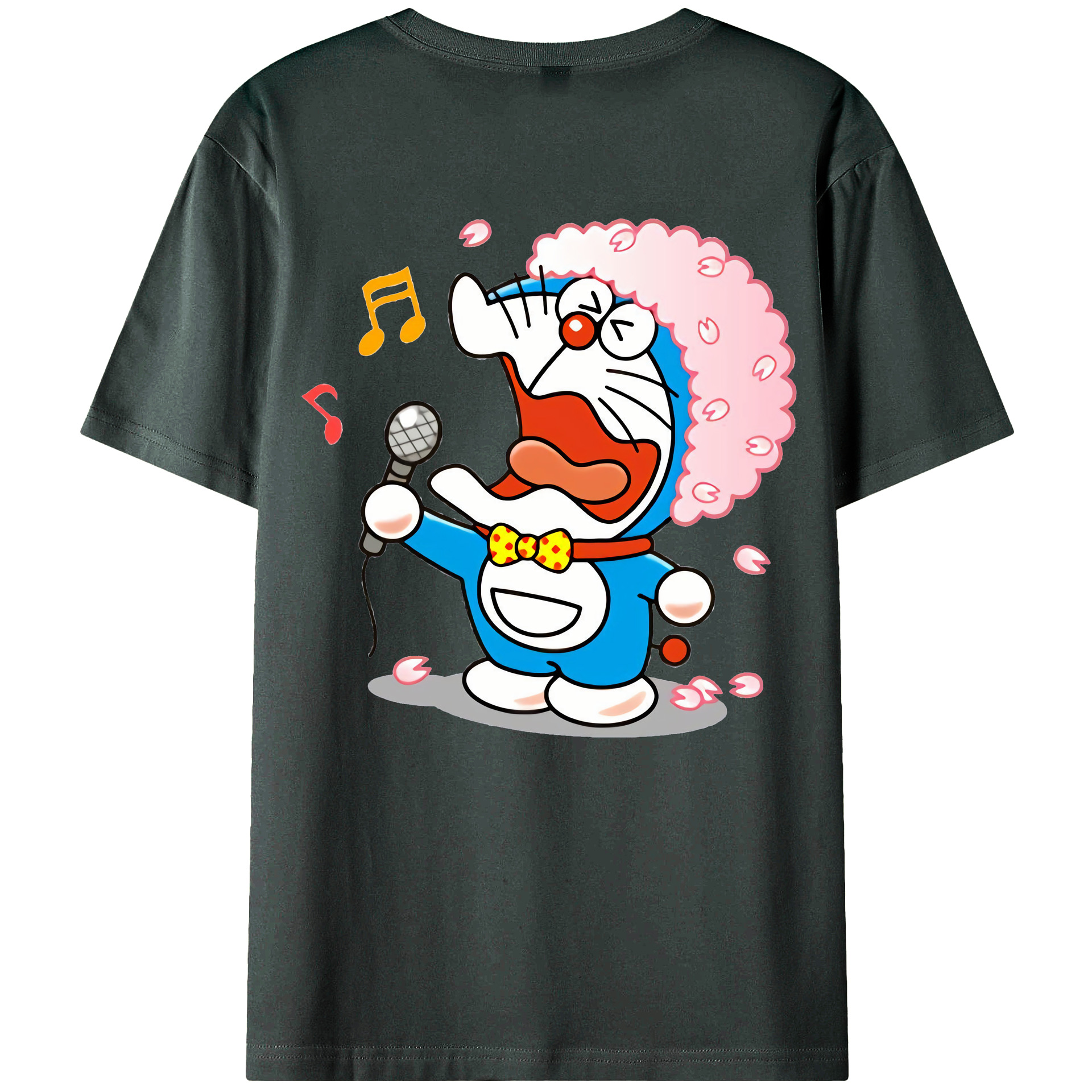 （画像用） ドラえもん Doraemon 綿100％ メンズ半袖Tシャツ（バックプリント） 通気性
